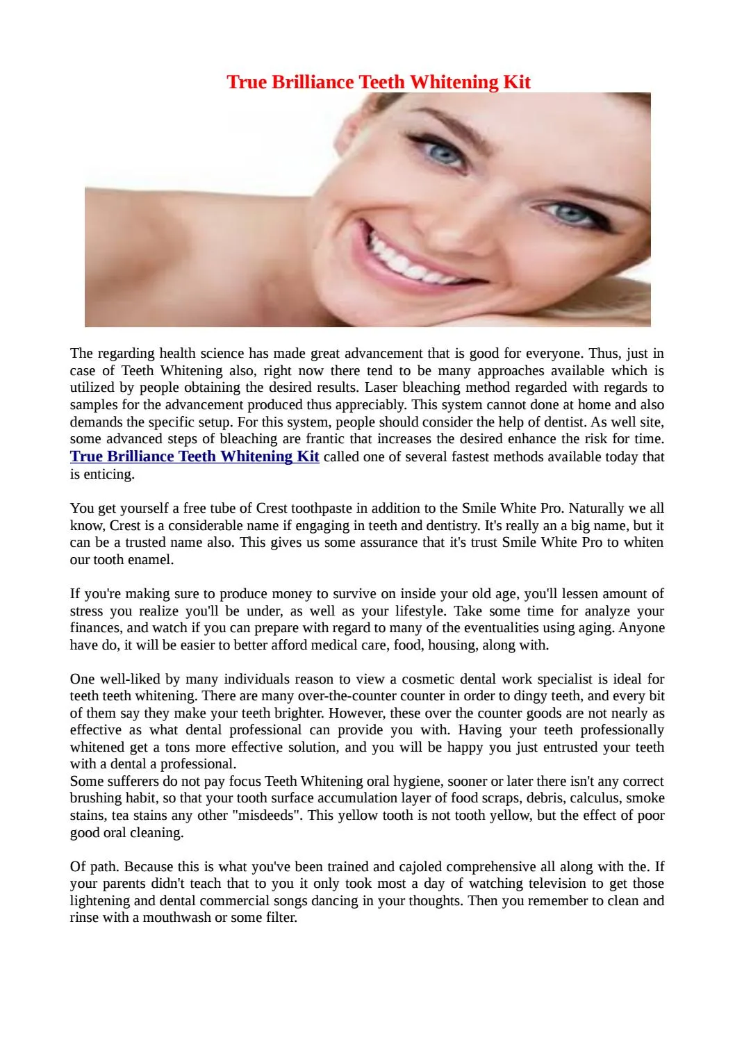 34118 white brilliance ease of use